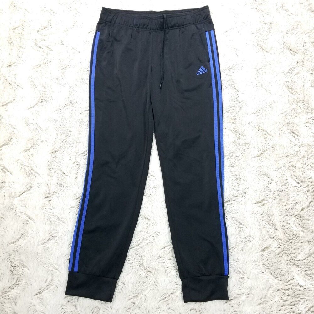 Adidas Track Pants Mens L Black Activewear Flat‎ front Straight Performance